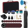 BAOSHISHAN Mini lucidatrice e tamponi per auto a batteria 1,2'' RO/DA Micro Polisher Kit, 6 velocità variabili, con illuminazione a LED per la lucidatura dell'auto e la cura del dettaglio