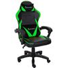 San Marco Poltrona da gaming ergonomica verde e nera Sedia cuscino per supporto lombare e cervicale. Ideale anche per l'ufficio.