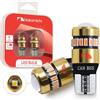 Nakamichi Lampadina a LED T10 W5W 168 2825 194 18+1 SMD 3014 lampadine di ricambio senza errori per interni auto, plafoniera, targa, cortesia, luci di cortesia (Blu Ghiaccio, 19-LED, Confezione da 2)