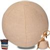 WTZHHK Copertura Per Palla Da Seduta, 55cm 65cm Gym Ball Cover, Antigraffio Palle Da Seduta Pieghevoli Copertura, Pilates, Yoga, Palla Da Ufficio, Pallone Da Allenamento (Nessuna Palla) ( Color : Beige , Siz