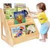 HEYOUTH Libreria Montessoriana per Bambini,porta libri bambini in Legno Naturale,libreria bambini a 5 Livelli,Scaffale libreria,per Camera dei Bambini, Camera da Gioco, Asilo Nido, Scuola