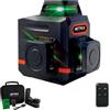 METRICA 60845 Livella Laser Luce Verde 30-50mt Autolivellante Ricaricabile con Telecomando