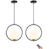 ESDFGYU Lampadario a Sospensione a Batteria con Lampadina Ricaricabile dimmerabile e programmabile, lampadario a soffitto sospeso Alimentato a Batteria Non cablato, per Tavolo da Pranzo is