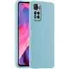 HULLIN Custodia per Telefono in Silicone Colorato, Adatta per Redmi Note 11 Pro+ 5G / Redmi Note11 ProPlus (6.67) - Azzurro