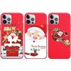 Yoedge 3 Pezzi Natale Cover per iPhone 15 Pro Max 6,7,Natalizie Custodia con Disegni Cartoon Babbo Natale,Sottile TPU Silicone Antiurto Protettiva Christmas Natalizia Case per iPhone 15 Pro Max,Rosso