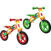 Globo- Bicicletta in Legno Colorata con Ruote in Gomma e sellino Regolabile, Multicolore, 8014966399827