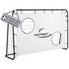 HUDORA Porta da calcio Hornet 180 con parete per goal - porta da esterno per bambini e adulti - con rete removibile e due fori rinforzati - Porta impermeabile per training e divertimento
