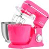 Kitchen in the box Impastatrice Planetaria，2 Ciotole 4.5 L+5 L Impastatrice Professionale, 10 Velocità con Uncino impastatore, Mescolatore, Frusta sbattitric, 1300W (Rosa Scuro)