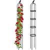 Relaxdays Set da 2 Obelischi per Piante Rampicanti, Graticolato per Piante, Rose, Edere, H x D: 188 x 24 cm, Nero