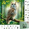 Vintoney Puzzle Gufo Puzzle in Legno Animali in Legno Kit in Legno Puzzle Animali Personalizzato per Adulti Famiglia Bambini a partire da 6 Anni Natale Pasqua Compleanno Regalo 30 x 30 cm