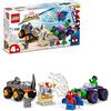 LEGO Marvel Spidey e i Suoi Fantastici Amici Resa dei Conti tra Hulk e Rhino, Spider-Man Giocattolo con Macchine Monster Truck, Giochi per Bambini e Bambine dai 4 Anni 10782