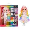 Rainbow High Colour & Create Fashion DIY Doll - Occhi Blu, Capelli Lisci, Top e Scarpe in Regalo, Pennarelli Arcobaleno Lavabili - Colora, Crea, Gioca, Risciacqua, Ripeti - Età 4-12 e Collezionisti