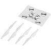 Dilwe a 2 Coppie RC Drone Blade, Accessori a Sgancio Rapido in Fibra di Carbonio Compatibile con Tello Drone(Bianca)