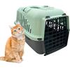 Paluplus Trasportino per Gatti e Cani di Piccola Taglia, Misura 32x47x32 cm, Cuccia traspirante con Maniglia per il trasporto di animali domestici, adatta per cintura di sicurezza - 321F (Verde)