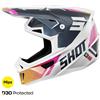Shot Casco Moto Cross Enduro Shot LITE ULTRA Blu Arancio Rosa Per