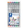 STAEDTLER Pigment Liner 308 Fineliner colorati - 6 colori, 0,3 mm | Inchiostro pigmentato impermeabile e resistente alla luce, punta metallica - tratti fini per schizzi - Art.-Nr. 30803-SSB6