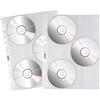 Favorit 100460140 Buste Foratura Universale Porta CD/DVD, Formato Interno Diametro 12(x3) cm, Finitura Liscia Trasparente, 3 Tasche, Sistema di Trattenimento Contenuto, Confezione da 10 Pezzi