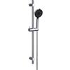 DETBOM Set Asta doccia 90cm con Doccetta 3 Funzioni, Soffione Regolabile e Tubo Flessibile di Supporto al Sistema Doccia, Colonna Doccia senza Miscelatore, Acciaio Inox 304 -Cromo