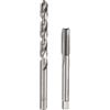 QUARKZMAN Set Punte Maschio e Trapano, 1pz 5/16-24 Maschi per Filettatura UNF a Scanalatura Diritta e 1pz 6,5mm Punte Trapano Elicoidali, Utensili Filettatura Maschiatura HSS6542