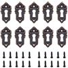 Create idea 10pcs antico serratura a chiave rosette bronzo decorativo foro della serratura Raccordi di blocco con viti per scatola di legno vintage scatola di gioielli scatola regalo scatola di vino