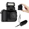 Plyisty Fotocamera Portachiavi Mini 1080P, Videocamera DV DVR 1,44 Pollici, per Studenti e Bambini (BLACK)