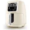 Karaca Air Cook XL 2 in 1 Airfryer Starlight, 4 l, 1550 W, friggitrice ad aria calda, friggitrice ad aria calda, friggitrice senza olio, Less Fat Technology, grigliate e succoso, yogurt domestico