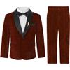 LOLANTA Completo 4 Pezzi per Ragazzo, Set Tuxedo Formale Blu Navy per Bambini, Outfit da Paggetto con Blazer, Pantaloni, Camicia e Papillon(Navy, 9-10 Anni, 140)