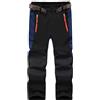 Macker Jones Pantaloni Sci Neve Bambino Impermeabili Invernali Pantaloni Termici Caldo Foderati in Pile Pantaloni Trekking Softshell KZ0089-Black-152/158