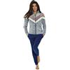 Lotto Tuta Donna in Pile con Zip Intera, Sherpa, Casa, Invernale (3030 Denim, S)