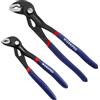 Workpro Set di 2 pinze idrauliche da 180 mm e 250 mm, regolazione rapida, per tubi e pompe dell'acqua, a giunto scorrevole, con ganasce molto ampie e impugnatura antiscivolo