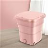 SYTH 11L capacità Mini Lavatrice Pieghevole Lavatrice Portatile Pulizia ad ultrasuoni turbina con essiccatore centrifuga per Campeggio Calze Intimo per Viaggi in Casa, Appartamenti (Color : Pink)