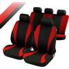 rmg-distribuzione R02-S0190 Set Coprisedili anteriori e posteriori Compatibili con FIAT PUNTO EVO (2009-2011), Colore Nero Rosso in Poliestere 3mm