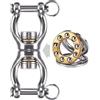 BeneLabel SUS304 Silent Bearing Swing Swivel, Tire Swing Swivel con 2 Buckle Removeable for Web Tree Swing, Aerial Dance, Swing Yoga Swing Set, 770LB Capacity