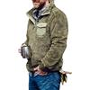 Aoligeinb Felpa soffice da Uomo 1/4 Zip Henley Pullover in Peluche Maglione Teddy Fleece Felpa con Cappuccio Pullover Leggero in Peluche con Tasche