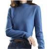 Generico Maglioni in Cashmere da Donna, 100% Cashmere, a Maniche Lunghe, Girocollo, Morbido, Caldo, Lavorato a Maglia, Poncho Donna Invernale, Cardigan Donna Autunno Lungo