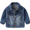 Generic Giacca Di Jeans Bambina 18 Mesi Bambino Bambini Bambino Neonato Neonato Maschile Giacca di jeans a maniche lunghe Cappotti Capispalla esterni Abiti Vestiti per 0 Anni (Blue, 18-24 Mesi)