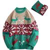TYUIOP Maglioni di Natale Maglione Rosso Uomo Maglione 100% Lana Norvegese Natalizio Uomo Felpa Autunno Uomo Maglione Pullover da Uomo in Misto Lana A Maniche Lunghe Maglione Cotone