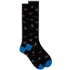 Gallo Calze lunghe donna nero fantasia gatti con topini e gomitoli