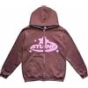 Vagbalena Uomo Y2K Cerniera con Cappuccio Pullover Stella Giacca con Cappuccio Unisex con Cappuccio Street Fashion Cerniera Giacca Sportiva Stile Varsity (Bianco,S)