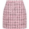 Mywinway Mini gonna scozzese da donna a vita alta una linea aderente gonne autunnali, Nero, Bianco, XL