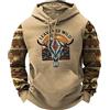 EVOHOUSE Felpa con Cappuccio da Uomo Western Ethnic 3D Print Felpe Casual a Maniche Lunghe Pullover Giacca Top con Tasca