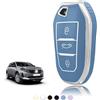 TOOMUME Cover Chiave TPU, Custodia Chiave Adatto per Peugeot 208 308 508 2008 3008 5008 Rifter Citroen C3 Arricross C4 Picasso DS3 DS4 Berlingo, Copri Chiavi Guscio Chiave Auto Telecomando - Smart Key