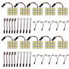 HUAZIZ 10 Pezzi LED Luce Risparmio Energetico, 5050 12 SMD Pannello Led Luce Della Cupola Auto Lettura Lampada Interna Auto DC 12V Con T10/BA9S/Festone Adattatori