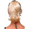 WIG ME UP - Toupet Coda Di Cavallo Extension Mix di Biondo Biondo-Platino Corto look Wild Fissaggio con Ganci a Farfalla 20 cm T6545-24BT613