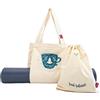 Divasya Borsa Yoga: spazioso porta tappetino Yoga in cotone biologico, tasca laterale per il tappetino da Yoga/tappetino palestra, tasca principale accessori Yoga, sacca extra per vestiti