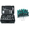 Mannesmann - M29070 - Valigetta porta attrezzi con ruote, 122 pz. & M11415 - Set cacciaviti e inserti 37 pz.