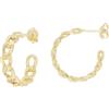 DelPia, Orecchini a Catena Modello Grumetta Piccola 2begold in Oro 18kt e Argento 925 (15mm)