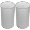 Uonlytech Paralume Per Lampada A Tamburo Da 2 Pezzi Paralume Cilindrico In Lino Grigio Per Costruzione A Ragno Copertura Di Ricambio Per Lampada A Sospensione Da Tavolo 25X14X14 Cm