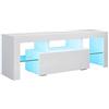 SONNI Mobile da TV 140x35x45cm, Armadio per Supporto TV, Mobile Porta TV Orientabile Il Colore LED a Illuminazione, capacità di Carico 30 kg - Bianco