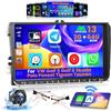 Inefala 9 Pollici Autoradio Android 15 per VW Golf 5 Golf 6 Skoda Polo Passat Tiguan Touran 2 DIN Schermo (2+64GB) con Wireless CarPlay Android Auto FM RDS GPS Bluetooth WiFi Comandi al Volante